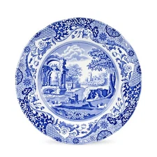 Spode Blue Italian set of 8 dinner plates---5602---