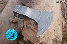 DAMASCUS STEEL AXE HEAD / HATCHET / INTEGRAL VIKING / TOMAHAWK / THROWING 932