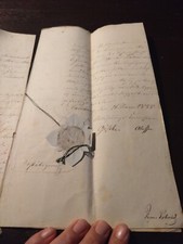 altes Urkunde Schriftstück Camburg 1858 Brief Siegel Thüringen Jena Sachsen