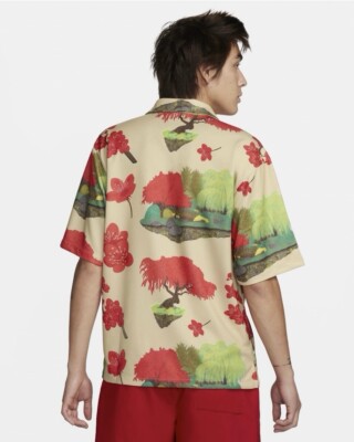 Nike Cherry Blossom Casual Shirt FN1842-783 Shorts Tan Men's Size