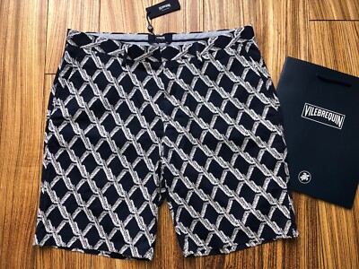VILEBREQUIN COLLECTION Bermudashorts Marinablau Knoten Motiv Size 46 NEU
