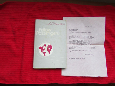 Rare 1972 Book''FELLOW PASSENGERS'',Signed, GIFT to US General Milton-VFMA Founder