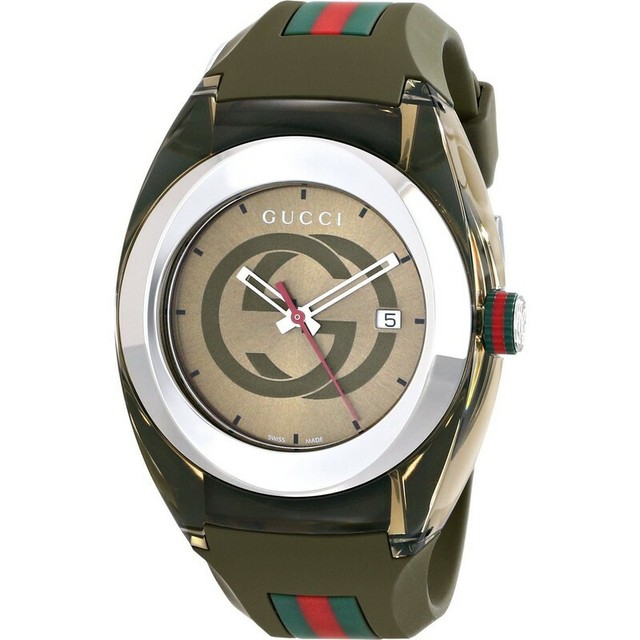 Gucci YA137103 Unisex Sync XXL Rubber Quartz Watch - Marketplace