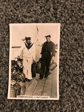 Tobacco Card, Senior Service, THE NAVY, 1937, Commissioning a Battleship, #35