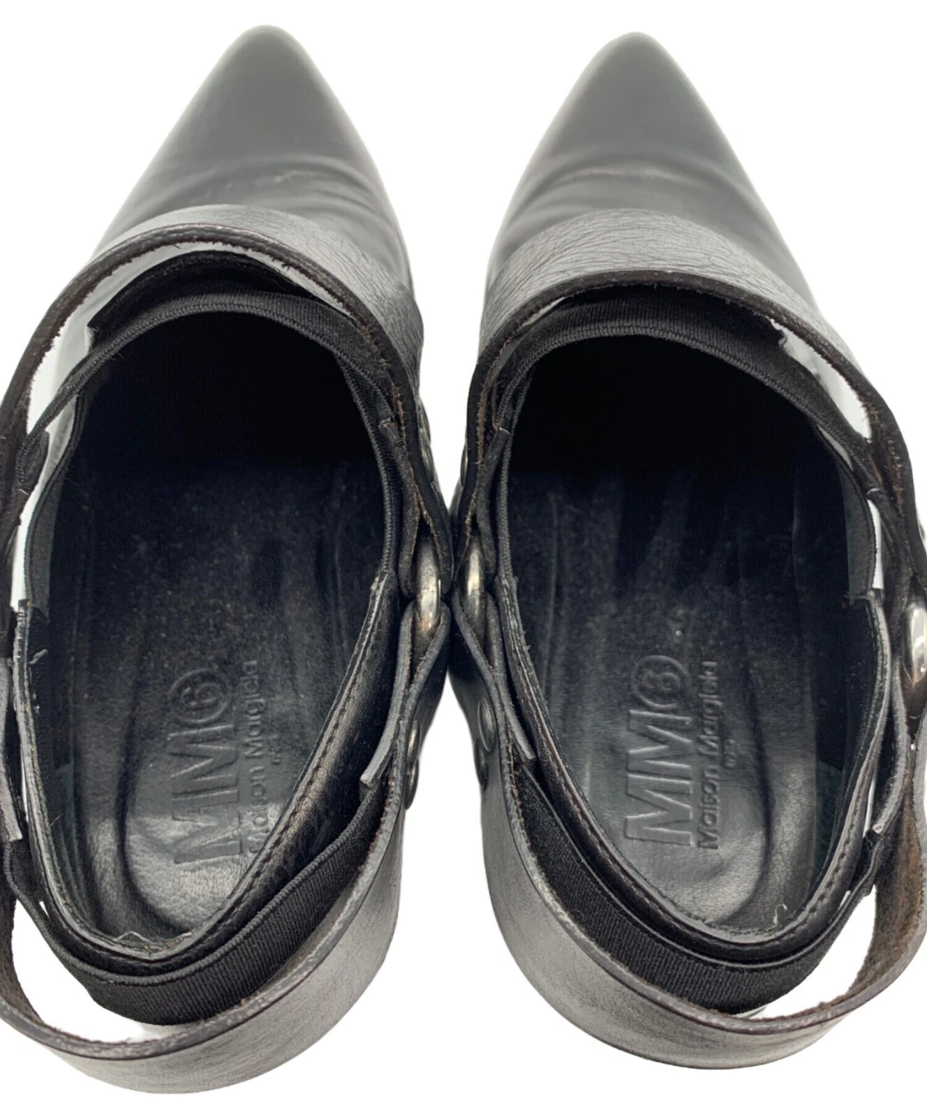 MM6 Maison Margiela Western scarpe pelle uomo nere taglia 38 (US:5) usate Giappone