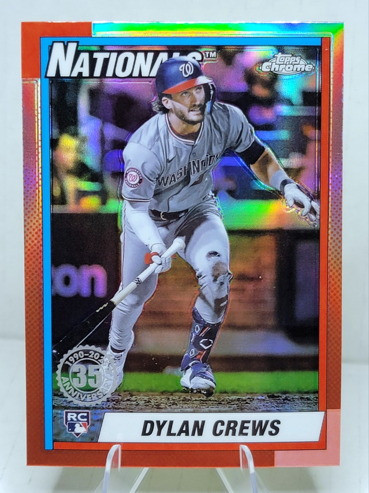 2025 Topps Chrome Dylan Crews 35th Anniversary Card #90CB-16 MLB Washington Nats