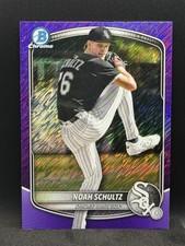 2025 Bowman Chrome Prospects Noah Schultz #BCP-177 Purple Refractor 222/250