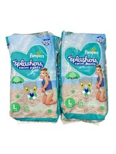 Pampers Splashers Disposable Swim Pants Large 10 Count 2 Packs For Kids 31 Lbs