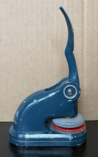 Vintage Cast Iron Desk Seal Embosser Notary Stamp Tool Decor