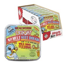 Mealworm Delight No Melt Suet Dough, Suet Cakes for Wild Birds Including Robi...