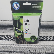 Genuine HP 56 Black 57 Tri-Color Ink Cartridge Combo Pack Expired 2015 Sealed