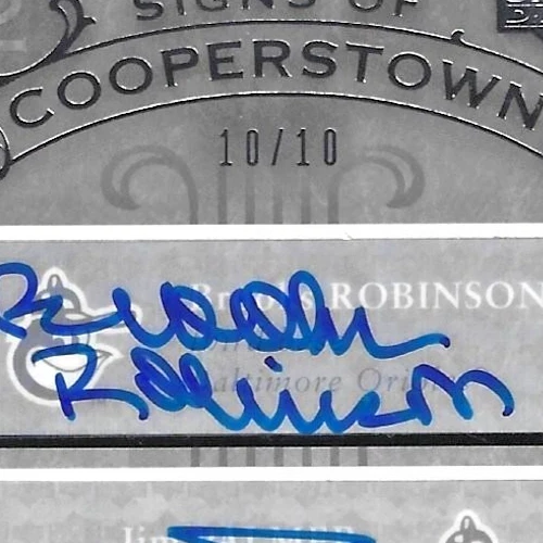 Brooks Robinson Jim Palmer 2005 Upper Deck Hall Of Fame Signatures Auto 10/10 - Image 2 of 3