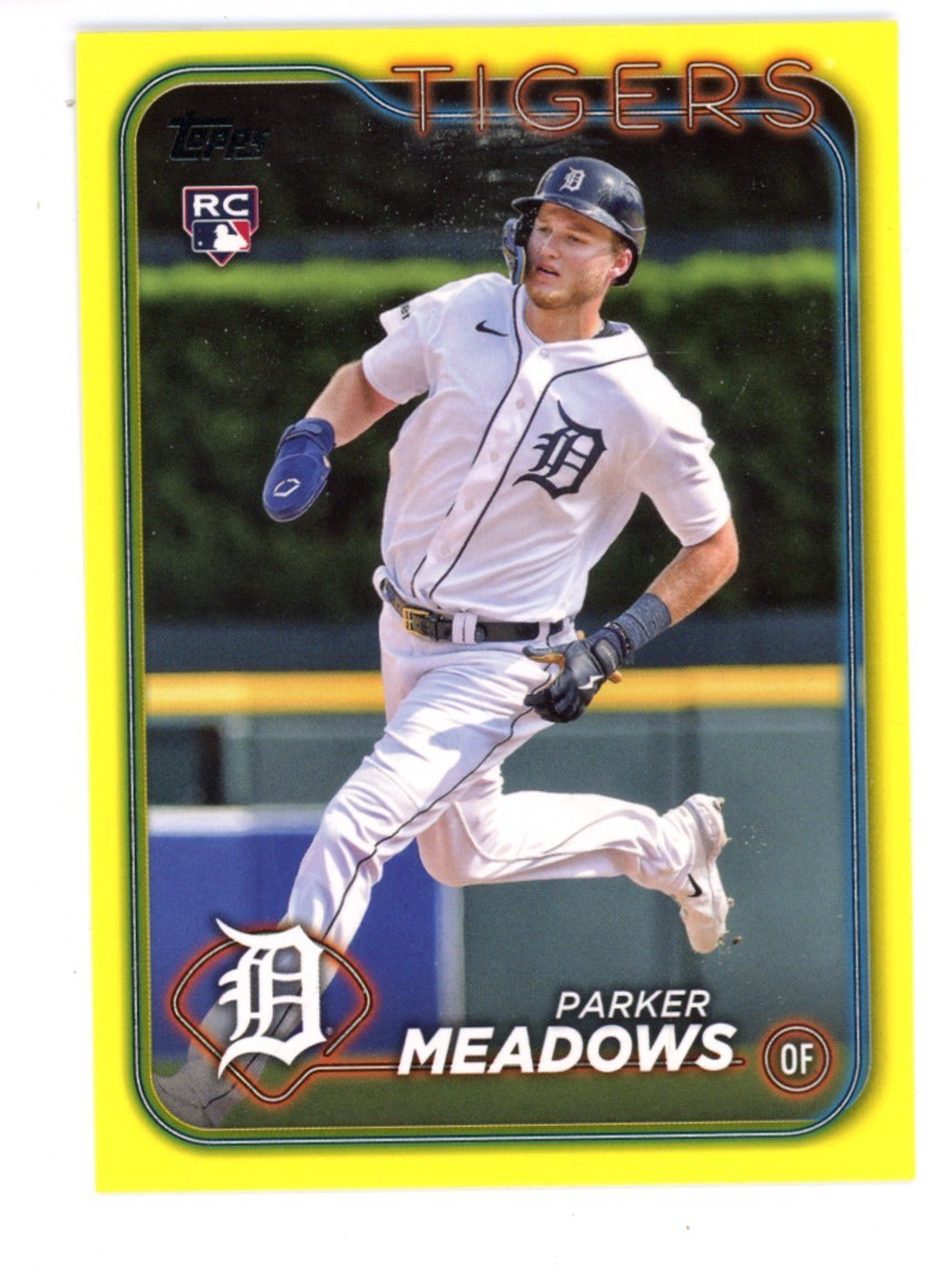 2024 TOPPS SERIES 2 YELLOW PARKER MEADOWS #516 DETROIT TIGERS