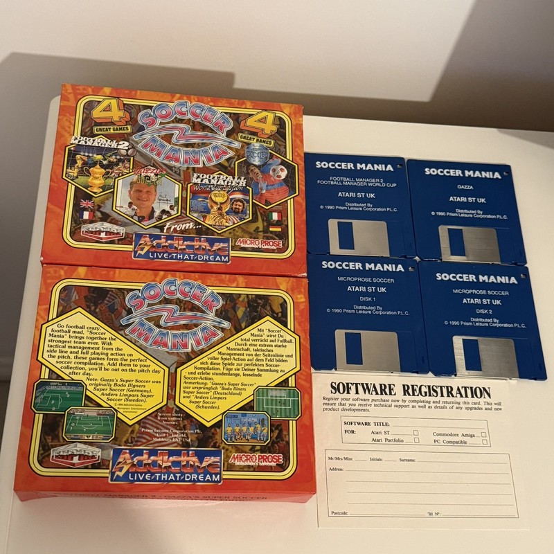 Soccer Mania : Atari ST : 4X Games : Microprose : Library Stock : Football