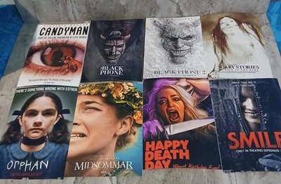 Horror Movie Posters Lot Of 8 4 X 6 The Black Phone, Smile, Midsommar, Candyman