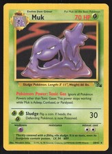Muk (28) Unlimited 28/62 LP Fossil Pokemon Card