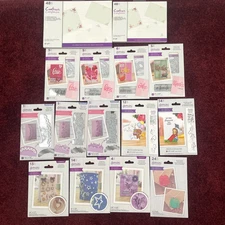 Lot 15 Crafters Companion Gemini Die Stamp Birthday Love Heart Insert Paper