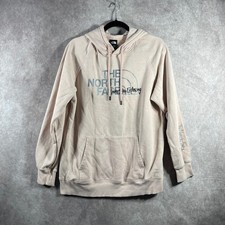 The North Face Hoodie Sweatshirt Womens Large Pink Graphic Pullover Outdoor
