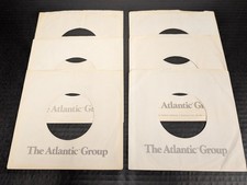 Lot of 6 Vintage Atlantic Group 45 RPM 7" Company Record Sleeves for Rock Jazz