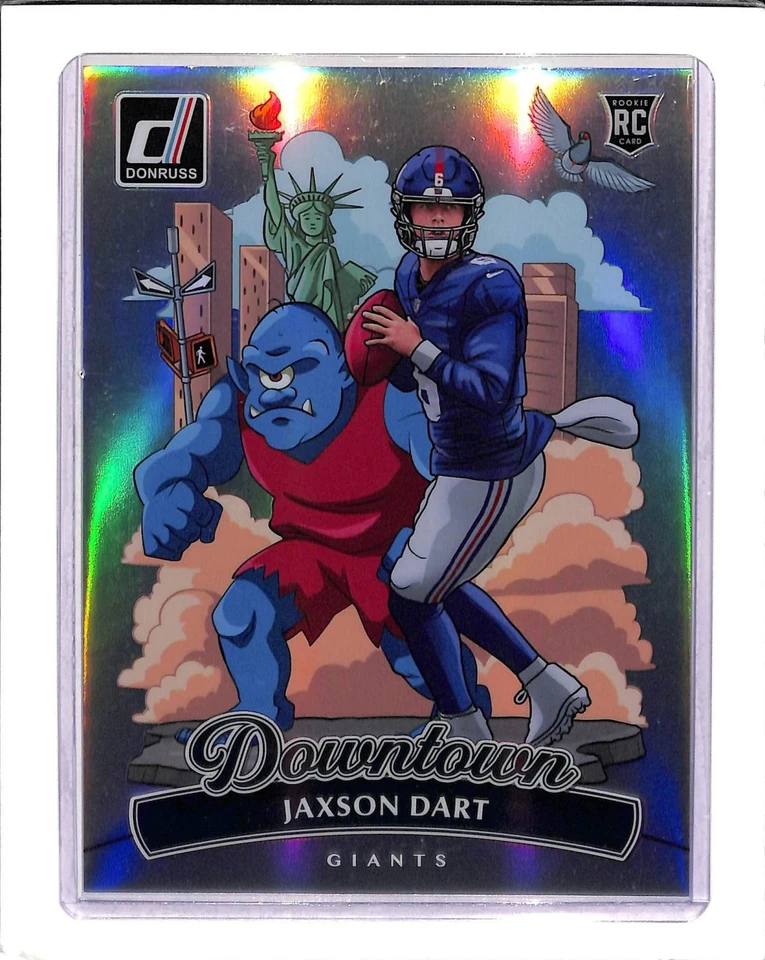2025 Donruss Jaxson Dart Downtown! SP RC Oversized Rookie #14 Giants
