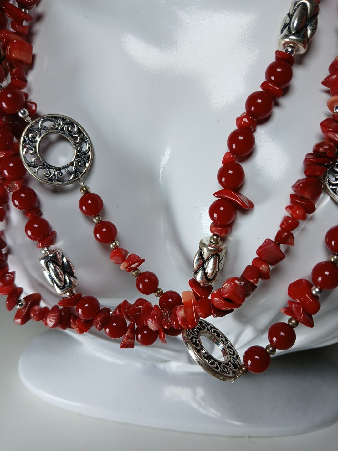 Vintage signed premier designs statement  Red Bea… - image 10