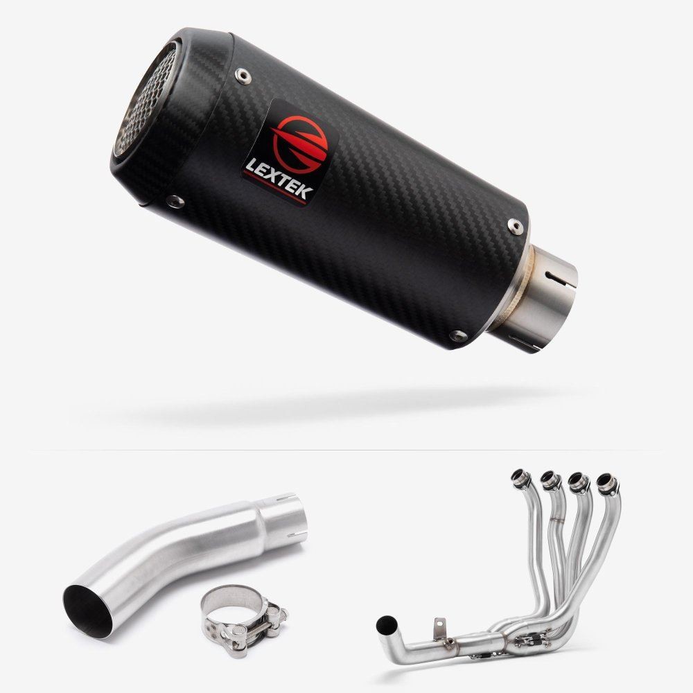 Lextek CP9C Full Carbon Exhaust System 180mm for Suzuki GSX-S750 (17-21)
