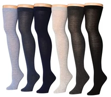Isadora Paccini Women's 6 Pairs Over The Knee High Socks