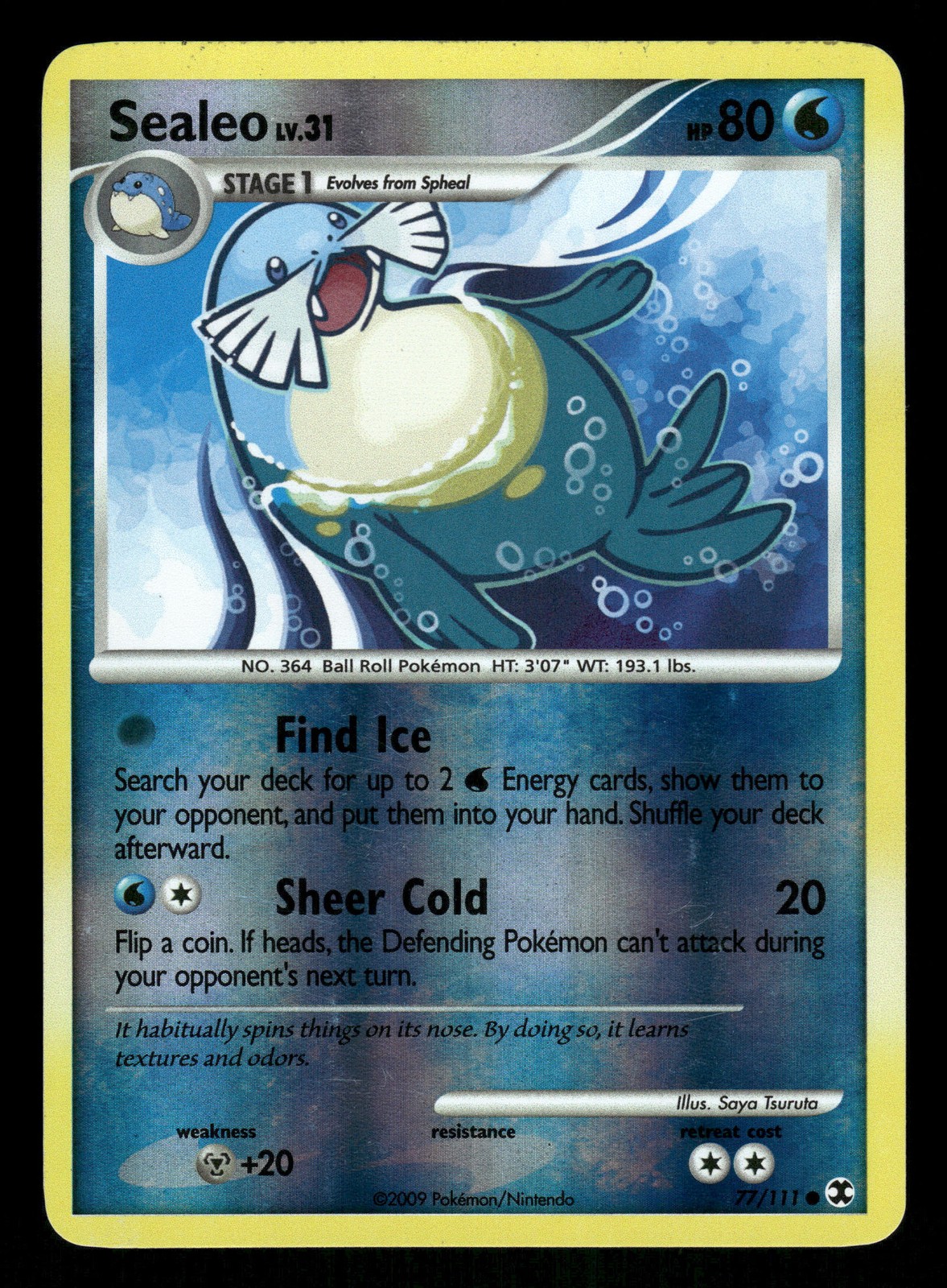 Pokemon Sealeo Common Rising Rivals 77/111 LP Reverse Holo