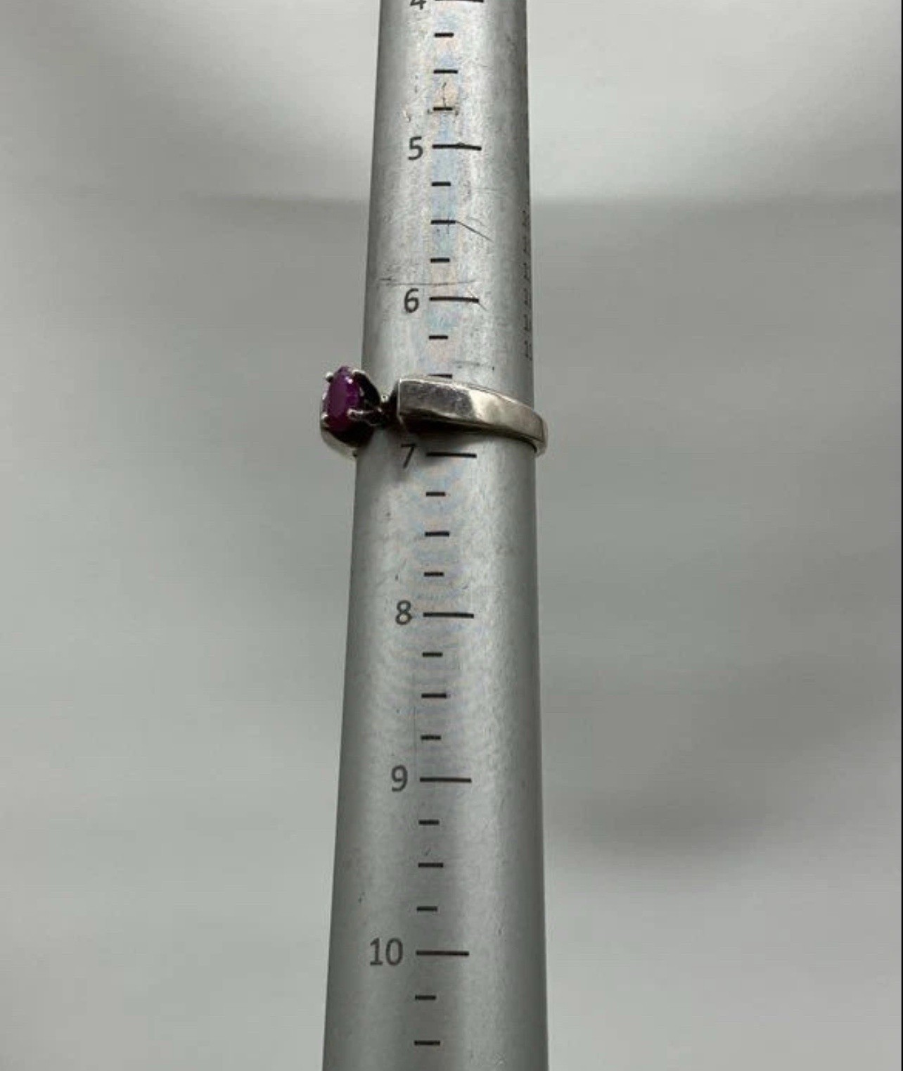 Sterling Silver 925 Pink Ruby Solitaire Ring – Si… - image 3
