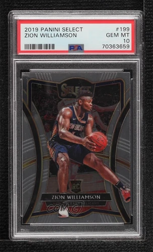 2019-20 Panini Select Premier Level Zion Williamson #199 PSA 10 GEM MT Rookie RC