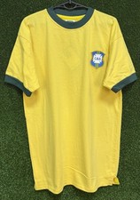 RETRO REPLICA MEN'S BRAZIL BRASIL 1970/1972 FOOTBALL SOCCER SHIRT JERSEY SIZE M