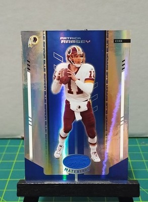 2004 Leaf Certified Materials - PATRICK RAMSEY Mirror Blue 10/50 REDSKINS 
