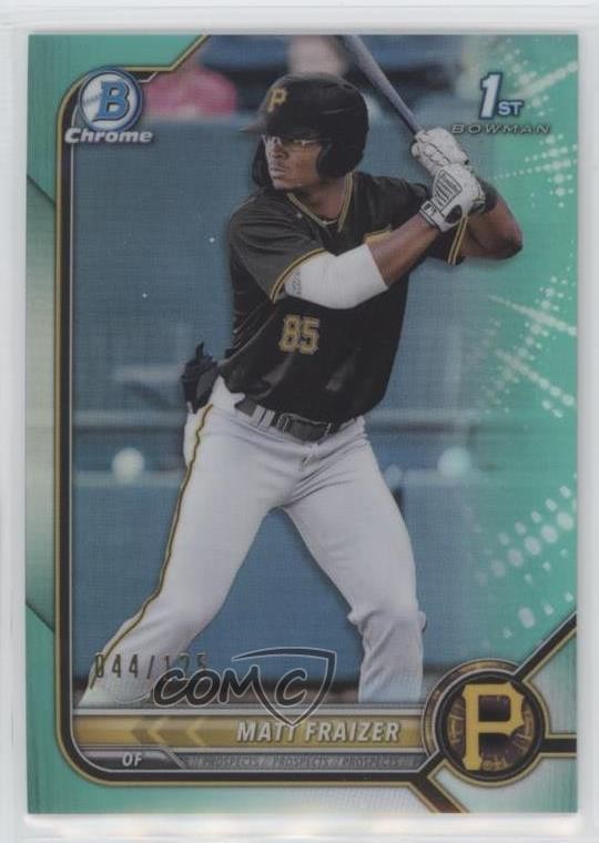 2022 Bowman Chrome Prospects Aqua Refractor 44/125 Matt Fraizer #BCP-91 08z4