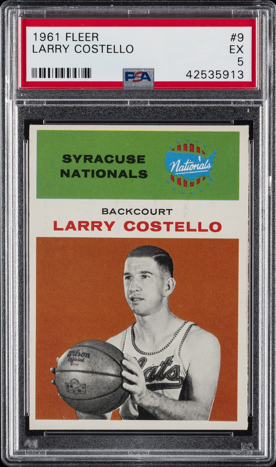 1961 FLEER #9 LARRY COSTELLO PSA 5