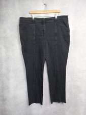 BIBA JEANS UK  SIZE 24. RAW HEM, BLACK JEANS W42 L28. SKINNY FIT. W42 L28