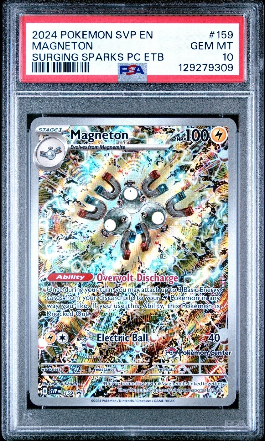 Pokemon Center Magneton #159 PSA 10 Surging Sparks Promo