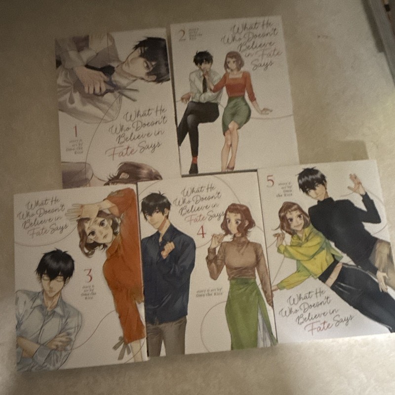 What He Who Doesn't Believe in Fate Says Manga Vols 1-5 English TPB Lot