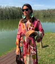 ZARA NEW WOMAN FW25 ZW COLLECTION FLORAL DRESS Printed | 8506/022_XS