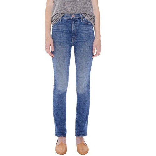 MOTHER The Swooner Rascal Hover Straight Leg Denim Jeans in Healing Jar Size 28