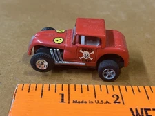 Aurora Model Motoring AFX Red Hot Rod Roadster Slot Car Racetrack Racing Skull