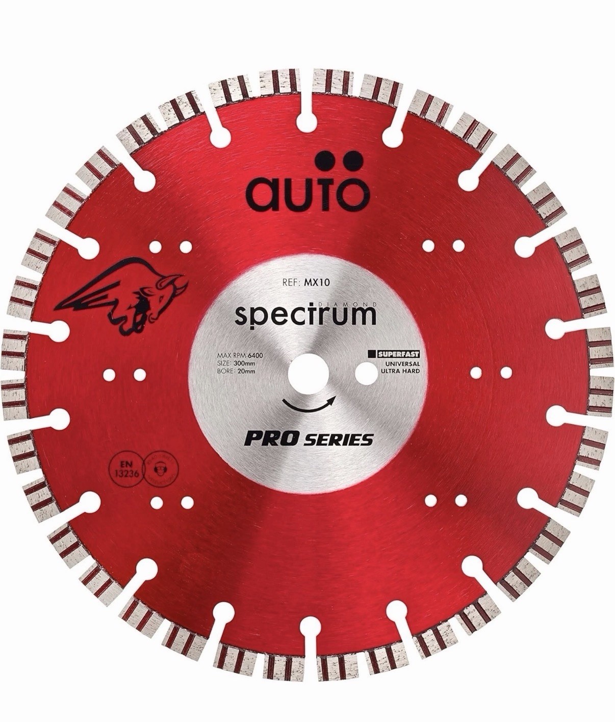 Ox Tools 300mm 12"" Spectrum Pro Laser Turbo Universal Diamond Blade, MX10-300/20