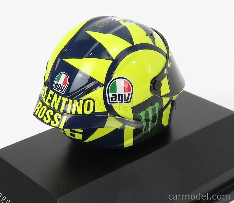 MINICHAMPS CASCHETTO 1/8 HELMET 2018 VALENTINO ROSSI MOTOGP UFFICIALE 399180046 - Immagine 3 di 4