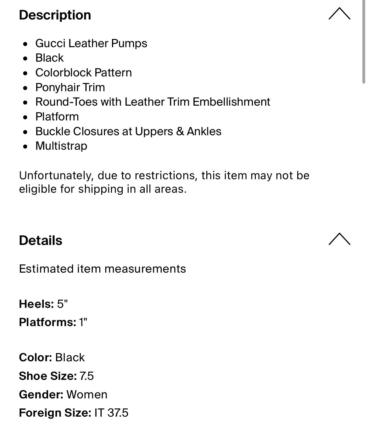 Gucci Authentic RARE Solid Black Leather Pony Hai… - image 6