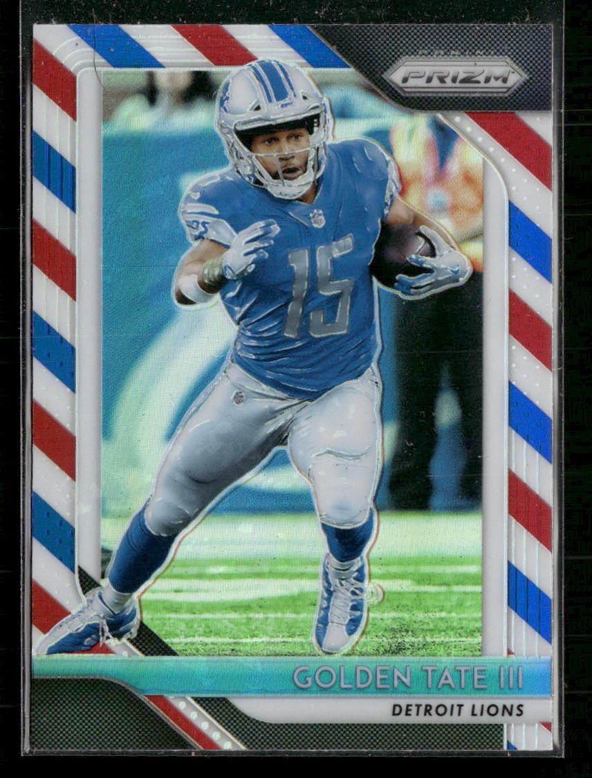 2018 Panini Prizm #134 Golden Tate III Prizm Red White and Blue