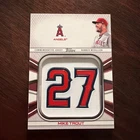 2022 Topps Series 1 Mike Trout Jersey Number  Medallion Card #JNM-MT Angels