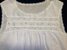 Vintage Nightgown Semi-sheer Cotton Blend Lace Embroidery Unbranded Lavender M/L