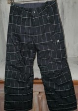 Obermeyer Rewind Snow Pants Ski Snowboard Black White Plaid Size 6 Juniors W25