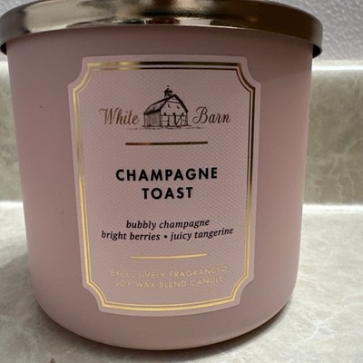 White Barn Champagne Toast Scented 3 Wick Candle Burns 25-45 Hrs 14.5oz