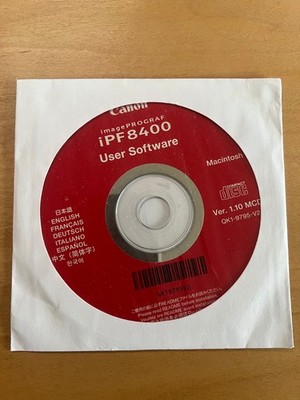 Canon IPF8400 Plotter, MACINTOSH OEM installation single DVD/CD