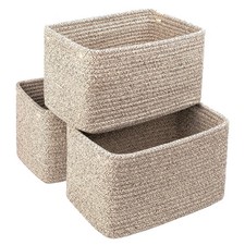 Small Cotton Rope Basket   Storage Bin for Organizing 10.6" x 6.7" x 6.7"